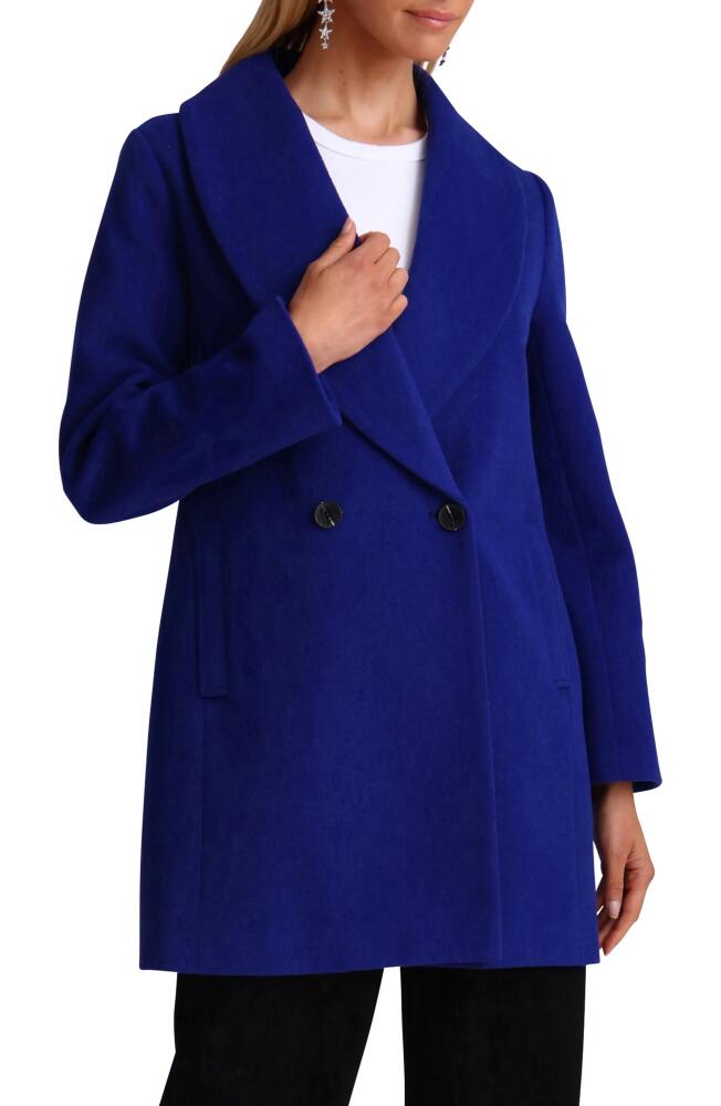 Avec Les Filles Shawl Collar Coat in Cobalt Cover