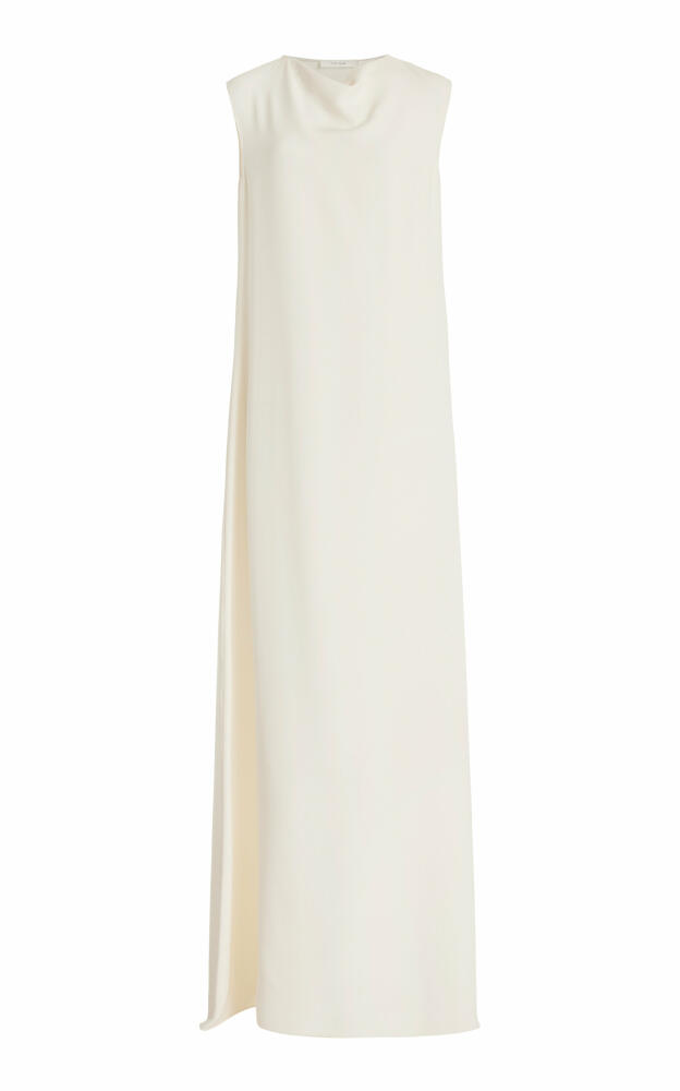 The Row - Loic Draped Silk Maxi Dress - White Cover