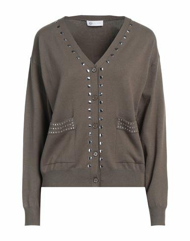 Diana Gallesi Woman Cardigan Military green Viscose, Polyamide Cover