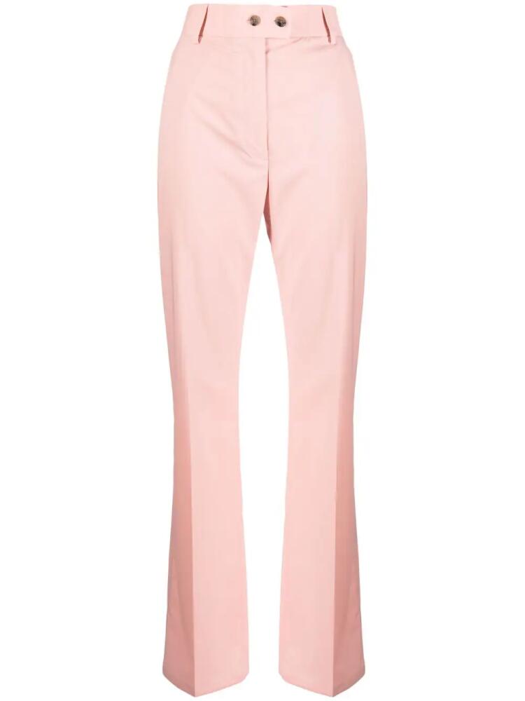 Paul Smith pressed-crease high-waisted trousers - Pink Cover