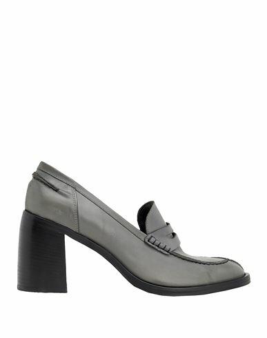 8 By Yoox Woman Loafers Grey Calfskin Cover