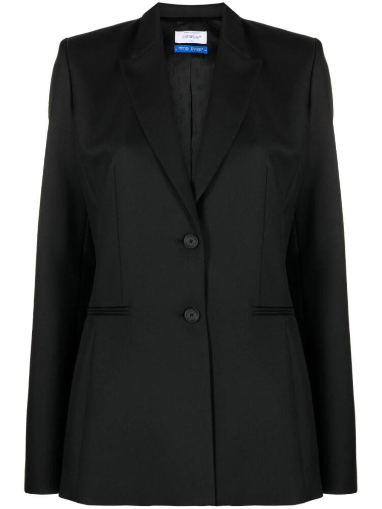 Off-White peak-lapels single-breasted blazer - Black Cover