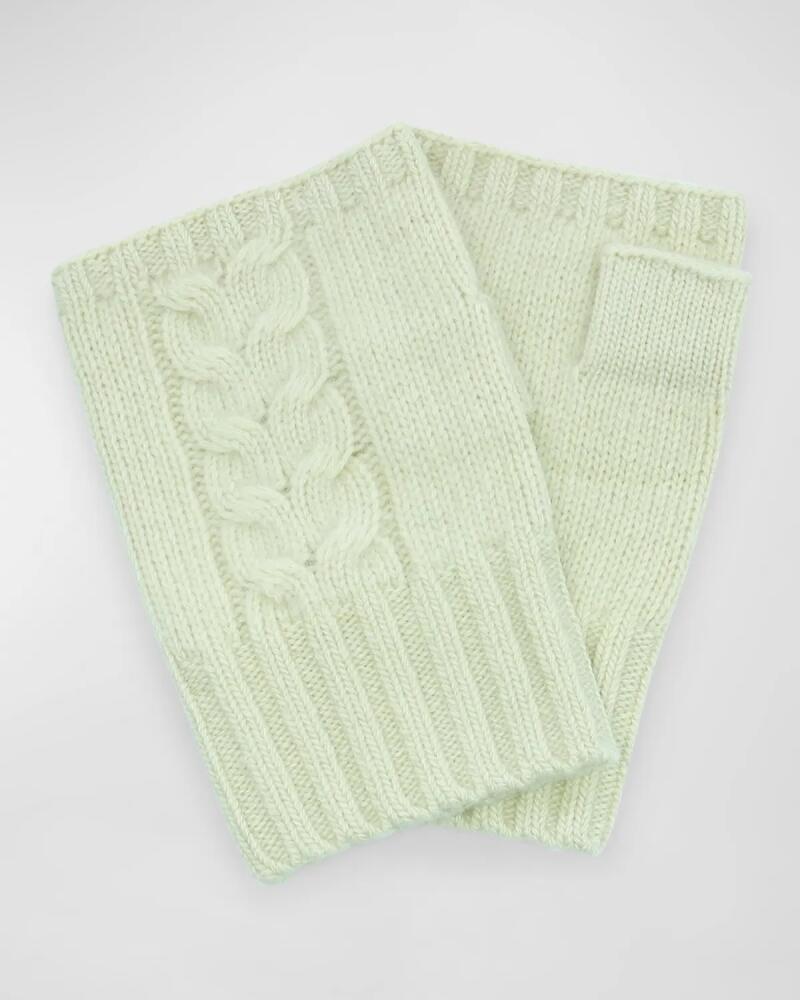 Bergdorf Goodman Men's Cable-Knit Fingerless Gloves Cover