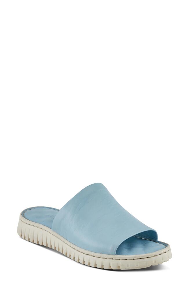 Spring Step Nappa Slide Sandal in Blue Cover