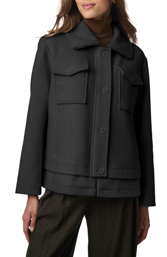 Bernardo Chest Pocket Coat in Black Cover