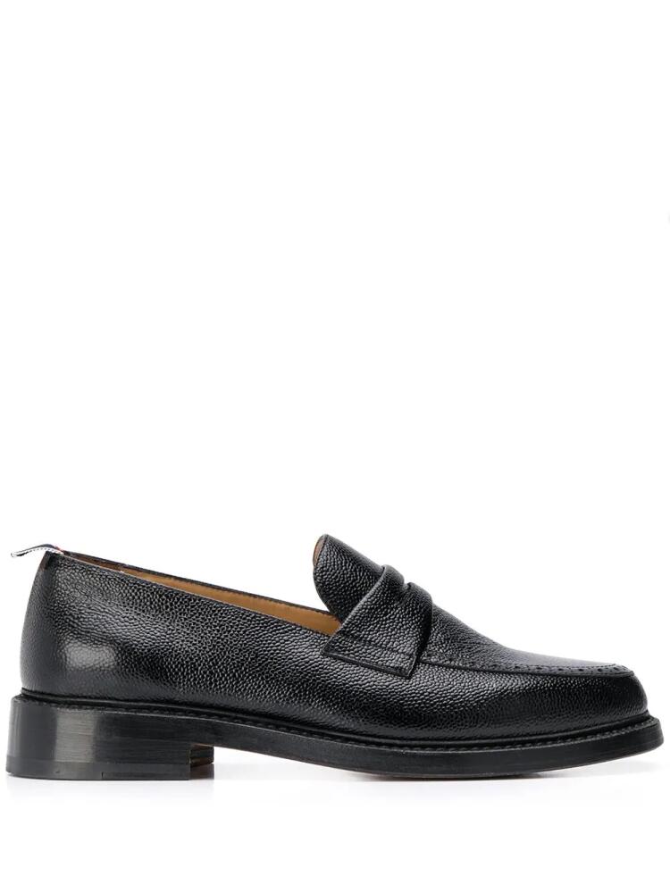 Thom Browne pebble-grain penny loafers - Black Cover