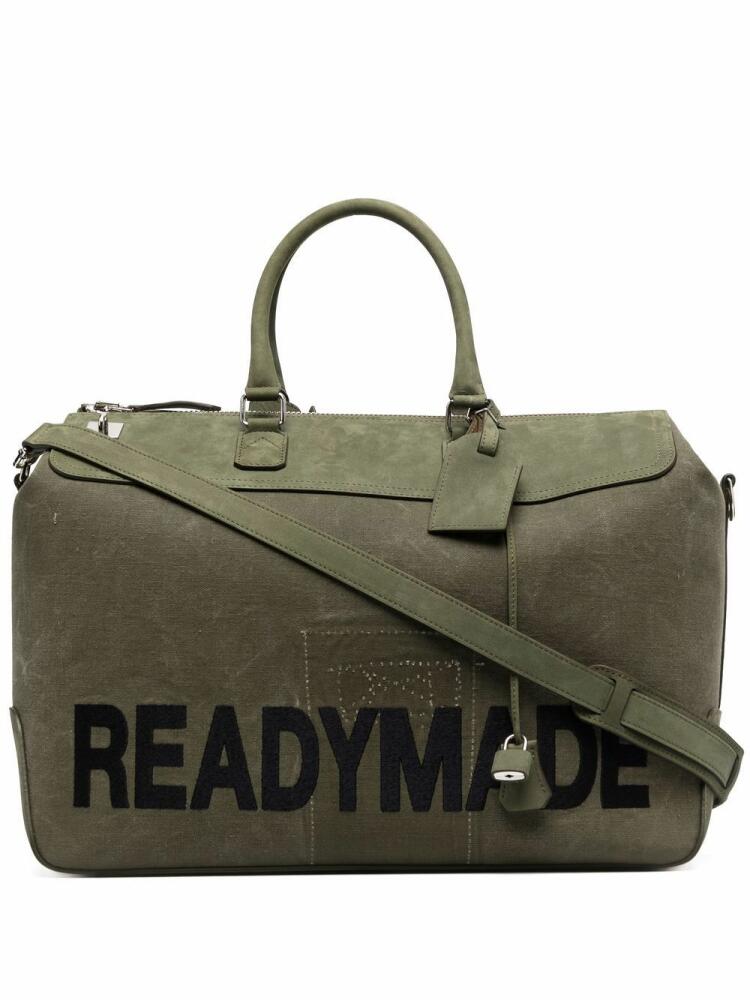 Readymade logo-print gym bag - Green Cover