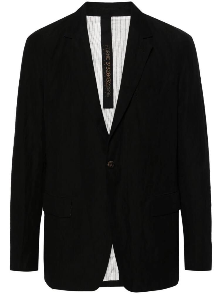 Forme D'expression 1B Lounge single-breasted blazer - Black Cover