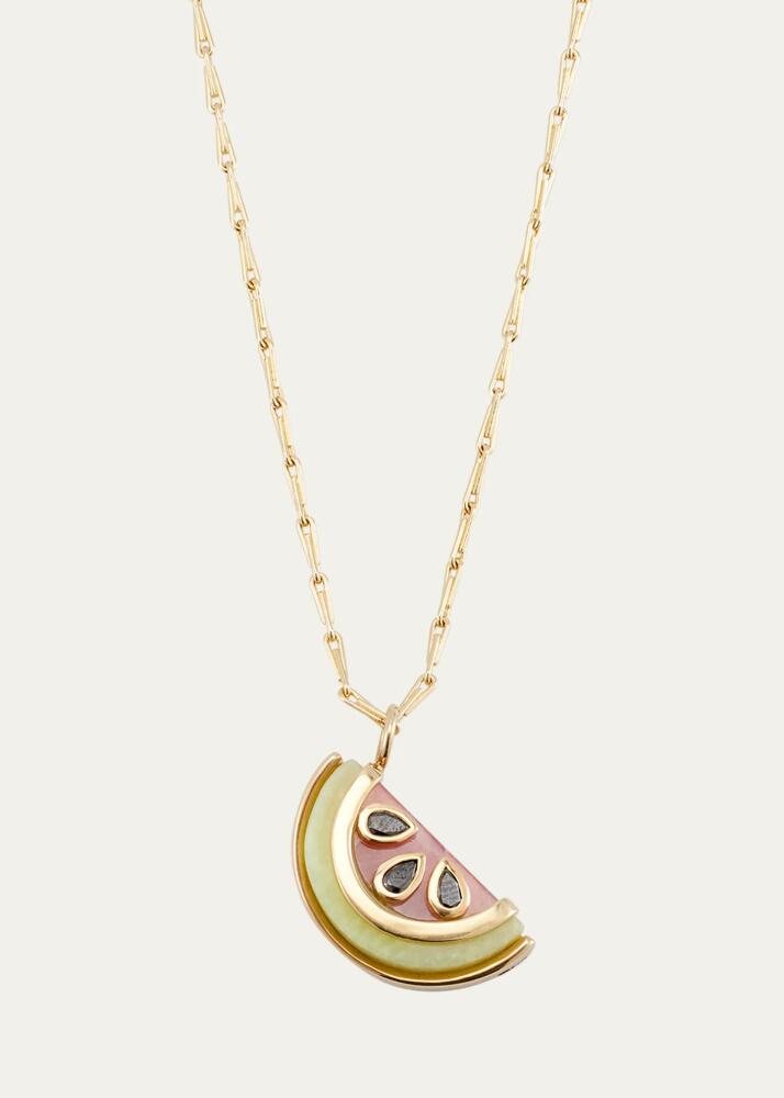 Brent Neale Small Watermelon Pendant Necklace with Black Diamonds Cover