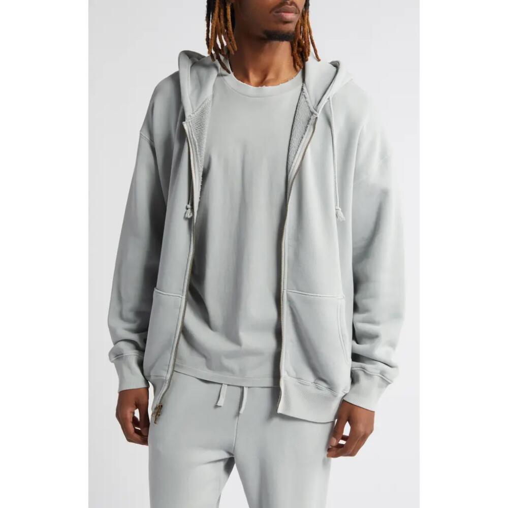 Elwood Core Oversize Terry Full Zip Hoodie in Icicle Cover