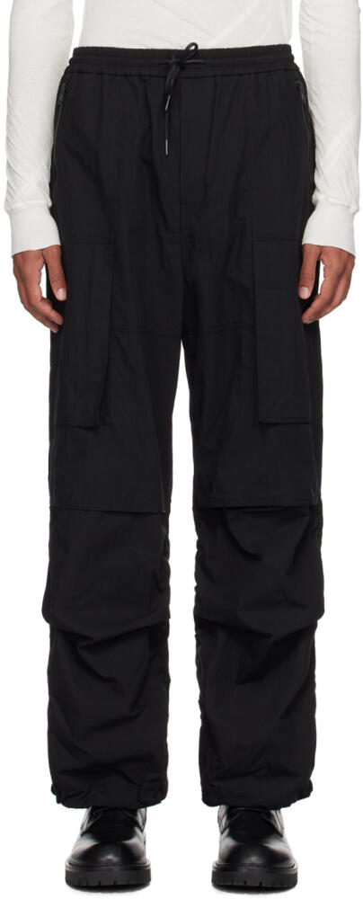 Juun.J Black Puckered Cargo Pants Cover