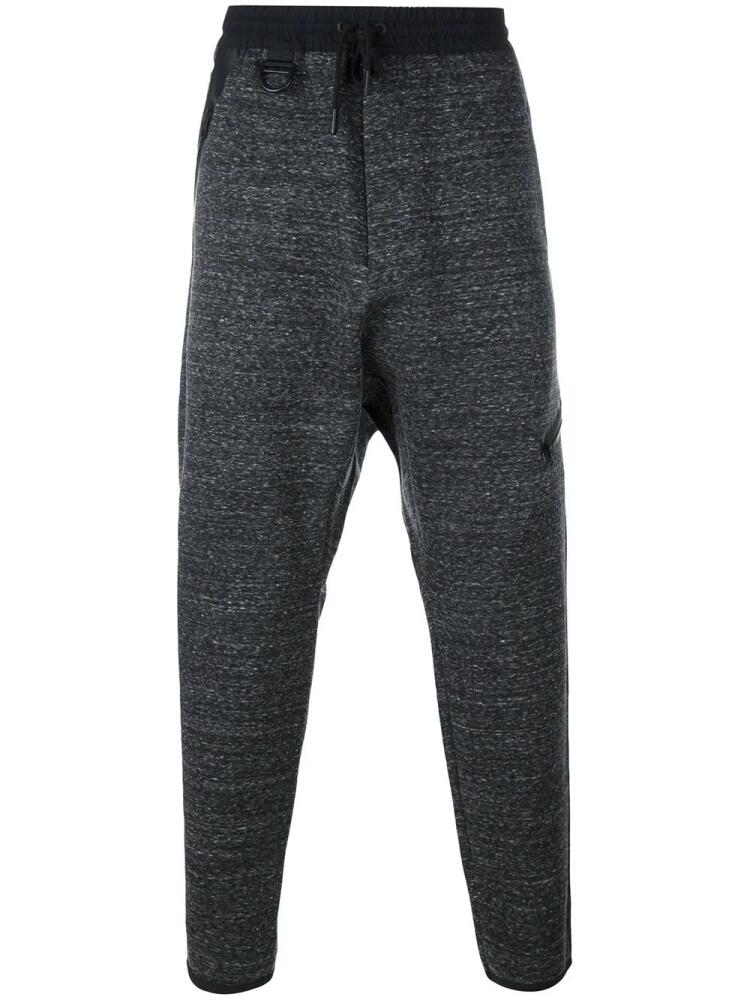 Y-3 melange tapered joggers - Black Cover