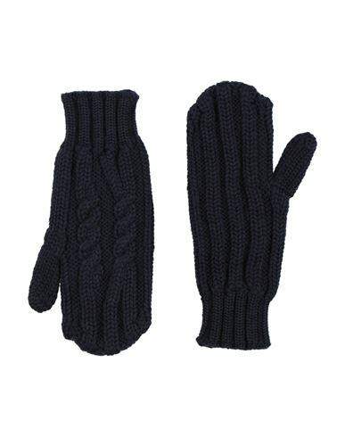 Fabiana Filippi Woman Gloves Midnight blue Virgin Wool Cover