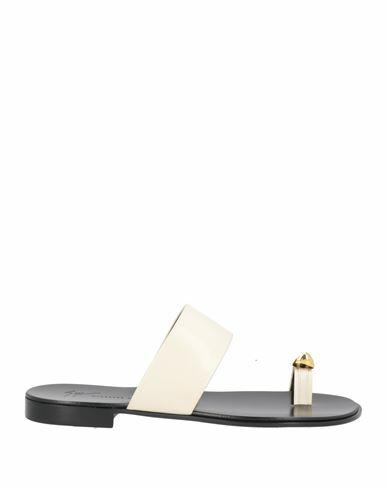 Giuseppe Zanotti Man Thong sandal Ivory Soft Leather Cover