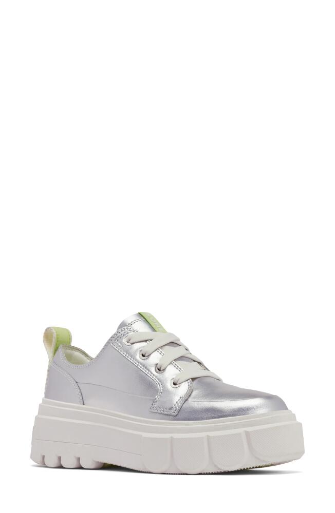 SOREL Caribou X Waterproof Platform Sneaker in Sea Salt/Luminous Lime Cover