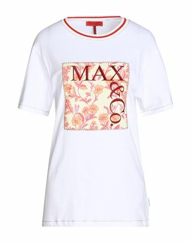 Max & co. With Superga Woman T-shirt White Cotton Cover