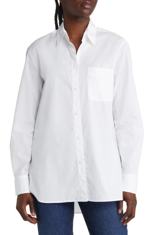 rag & bone ICONS Maxine Cotton Poplin Button-Up Shirt in Wht Cover