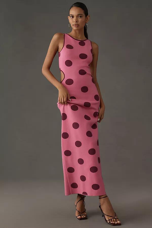 The Wolf Gang Mira Sleeveless Knit Dot Maxi Dress Cover