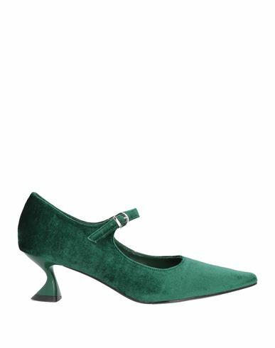 Jeannot Woman Pumps Dark green Textile fibers Cover