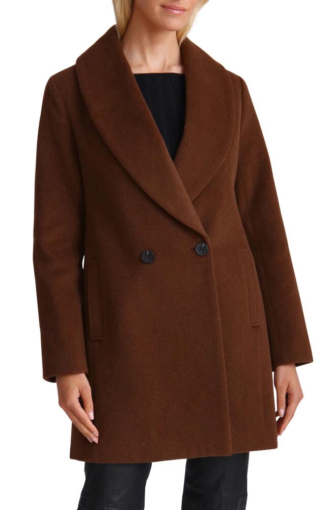 Avec Les Filles Shawl Collar Coat in Dark Brown Cover