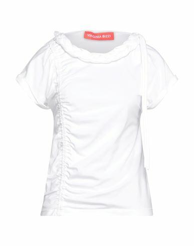 Virginia Bizzi Woman T-shirt White Cotton, Elastic fibres Cover