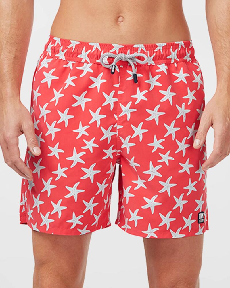 Tom & Teddy Men's Starfish-Print Swim Trunks Cover