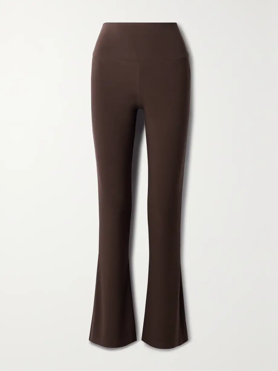 Norma Kamali - Stretch-jersey Straight-leg Pants - Brown Cover