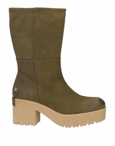 Patrizia Bonfanti Woman Ankle boots Military green Soft Leather Cover