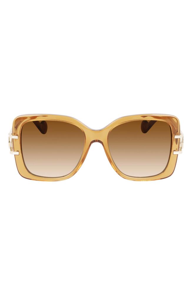 Lanvin Mother & Child 53mm Square Sunglasses in Caramel Cover