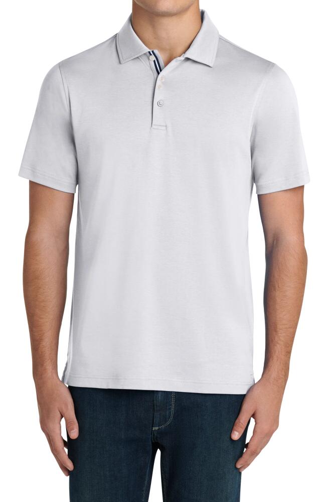 Bugatchi Mercerized Cotton Polo in White Cover