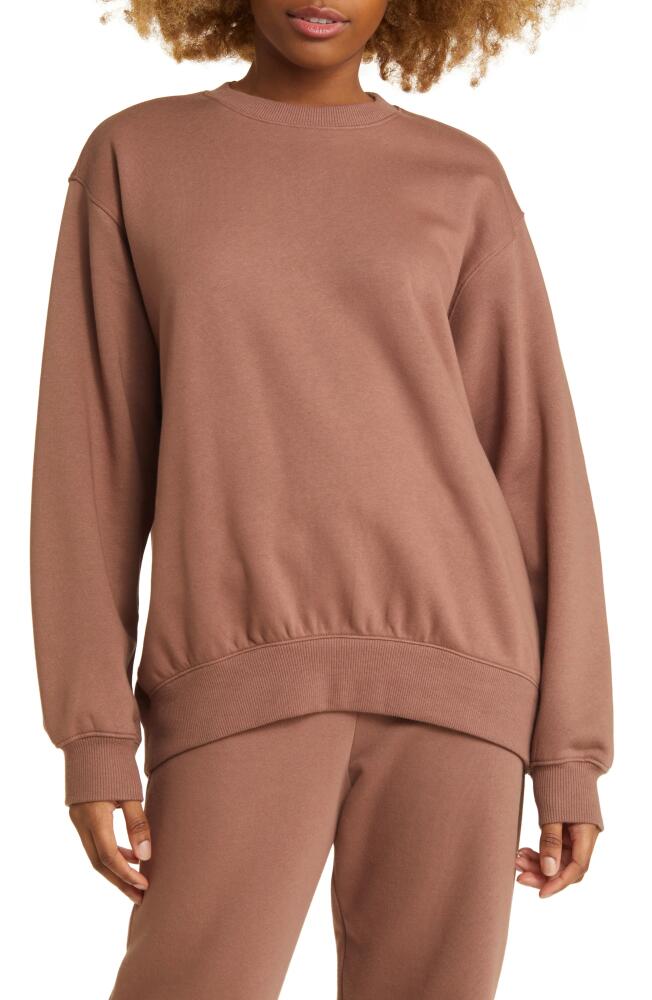 BP. Oversize Crewneck Sweatshirt in Brown Topaz Cover