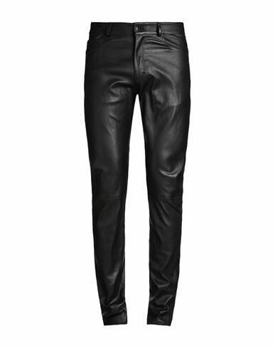 8 By Yoox Stretch Leather Skinny Pants Man Pants Black Lambskin Cover