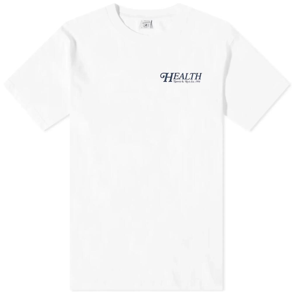 Sporty & Rich Men's 70s Health T-Shirt in White/Navy Cover