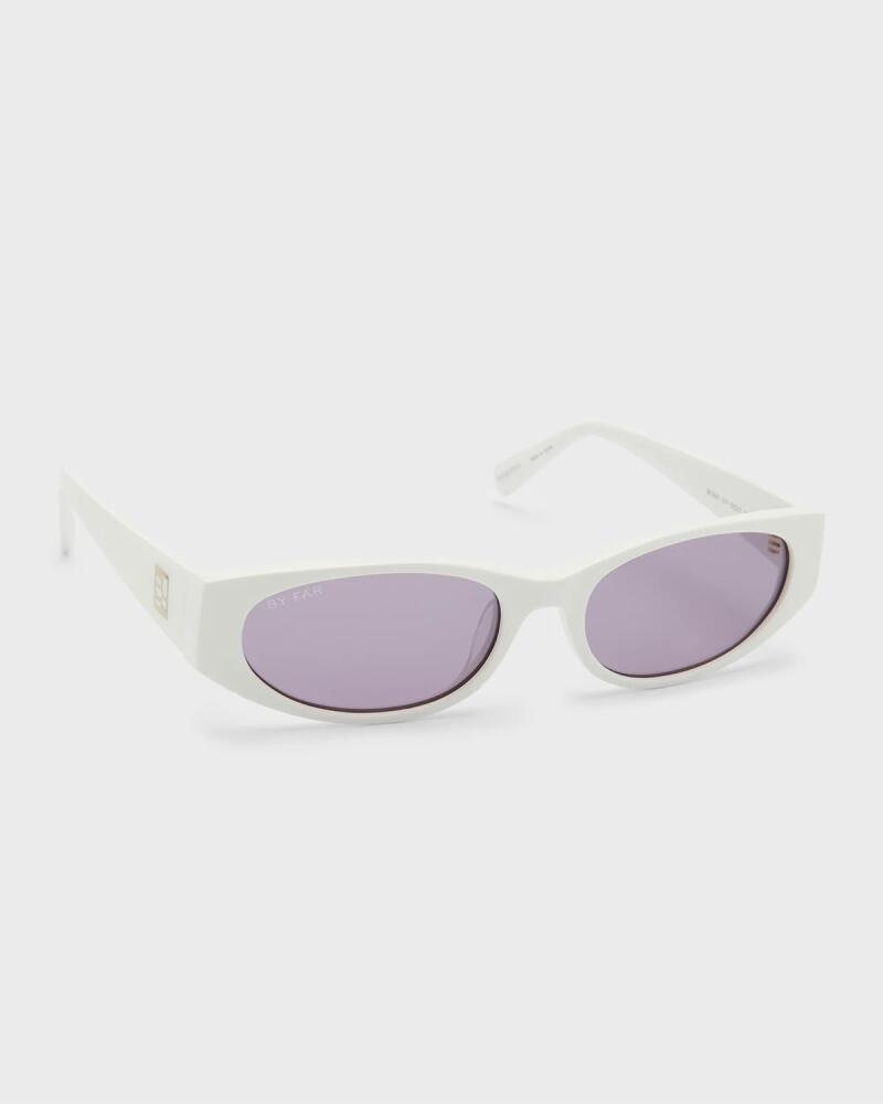 BY FAR Rodeo Round Acetate Sunglasses Cover