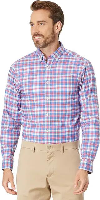 Vineyard Vines Plaid On-The-Go Brrr Shirt (Sailors Red) Men's Clothing Cover