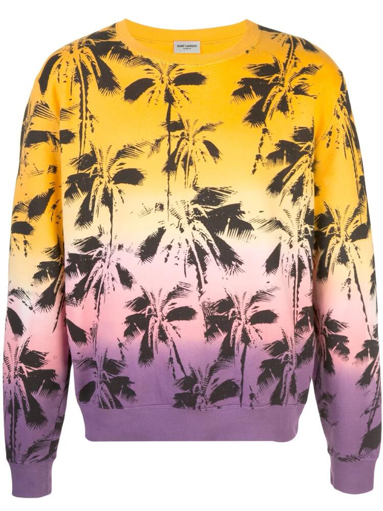 Saint Laurent palm trees print sweatshirt - Multicolour Cover