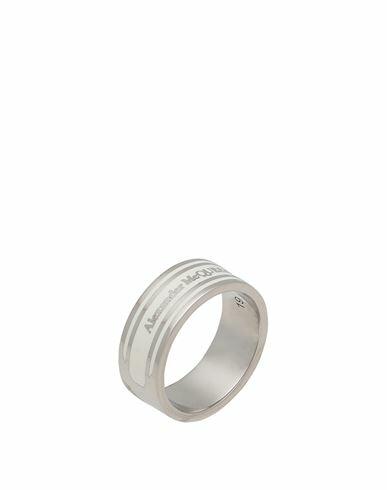 Alexander Mcqueen Man Ring Silver Metal Cover