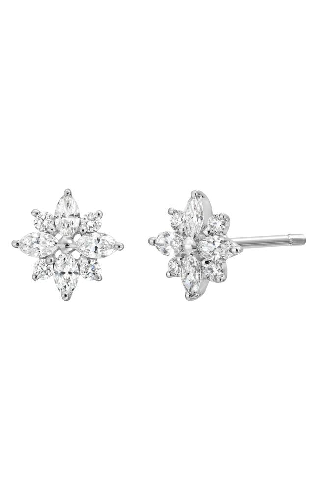 Bony Levy Getty Diamond Star Stud Earrings in 18K White Gold Cover