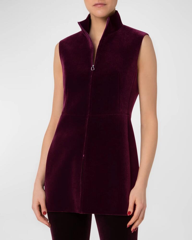 Akris Neoprene Velvet Zip Vest Cover