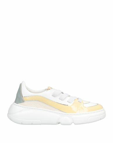 Agl Woman Sneakers Light yellow Soft Leather Cover