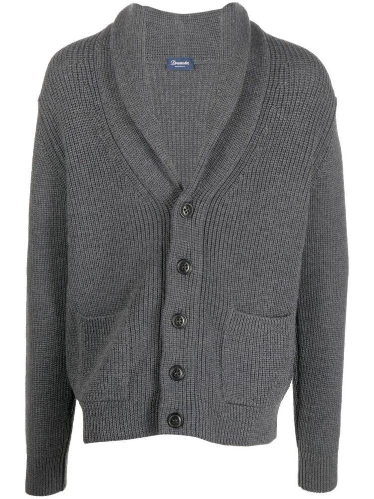 Drumohr knitted merino wool cardigan - Grey Cover