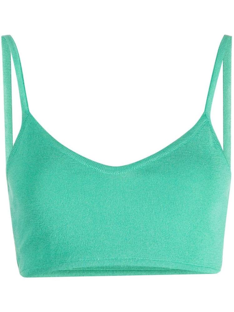 Marco Rambaldi fine-knit cropped top - Green Cover