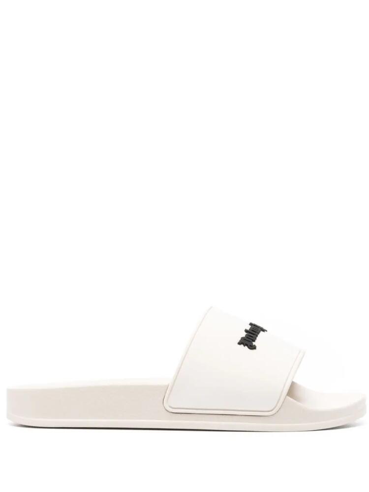 Palm Angels logo-embossed slides - Neutrals Cover