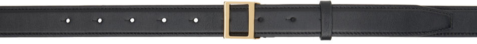 Acne Studios Black Leather Buckle Belt Cover