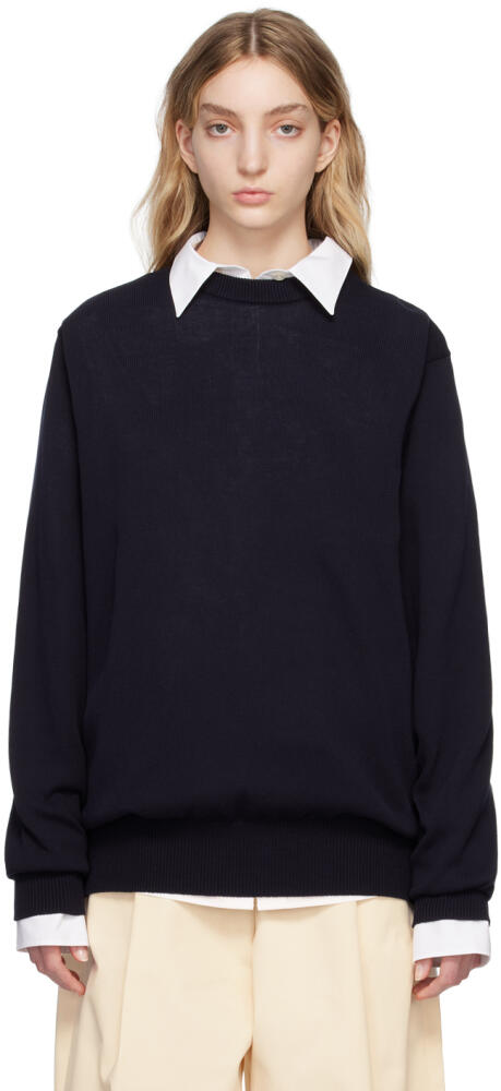 Studio Nicholson Navy Malun Sweater Cover