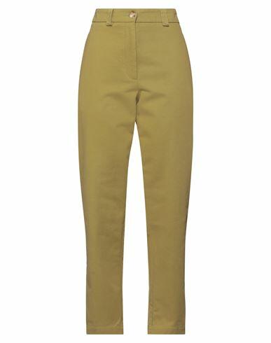 Momoní Woman Pants Sage green Cotton Cover