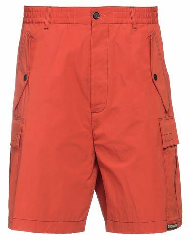 Dsquared2 Man Shorts & Bermuda Shorts Rust Cotton, Elastane Cover