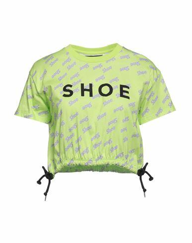 Shoe Woman T-shirt Acid green Cotton Cover