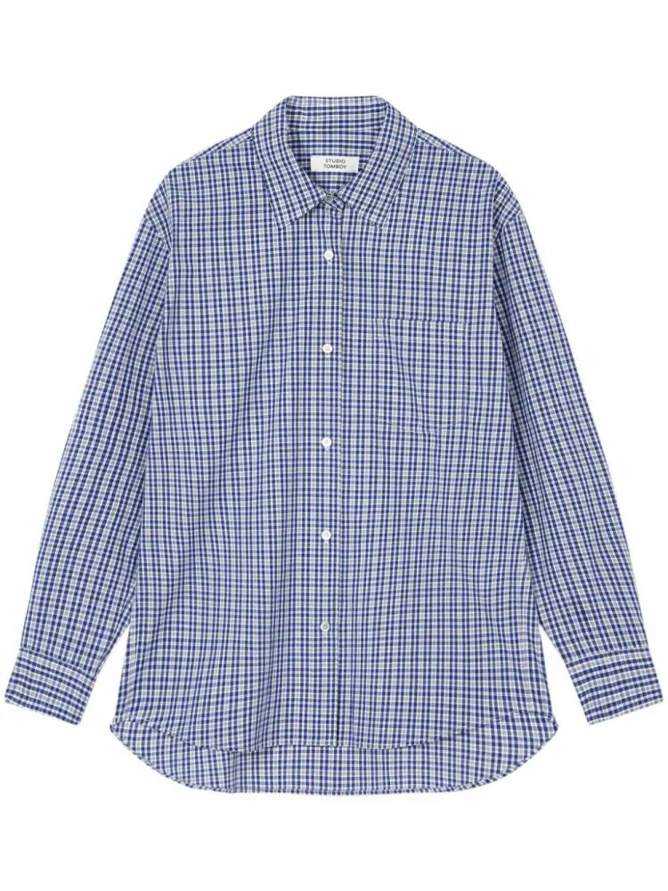 STUDIO TOMBOY plaid cotton shirt - Blue Cover