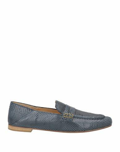 Malìparmi Woman Loafers Slate blue Leather Cover